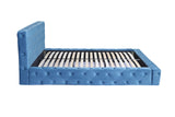 high quality italian bed velvet bed modern upscale upholstered home furniture headboard