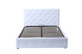 Wholesale tufted PU leather fabric platform bed frame queen king size cama with headboard gas lift storage home furniture