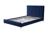 Customized upholstered high headboard full queen double king size metal wood bed frame bedroom furniture set