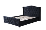 Bed Platform Upholstered Bed Easy Assemble Bed Frame Home Life King Queen Size Single Size Double Size Fabric Pine Wood Modern